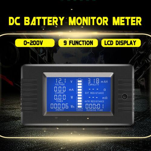 LCD Display DC Battery Monitor Meter 200V Voltmeter Amp For RV System 100A - Office Catch