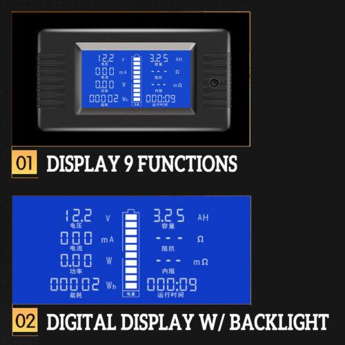 LCD Display DC Battery Monitor Meter 200V Voltmeter Amp For RV System 300A - Office Catch