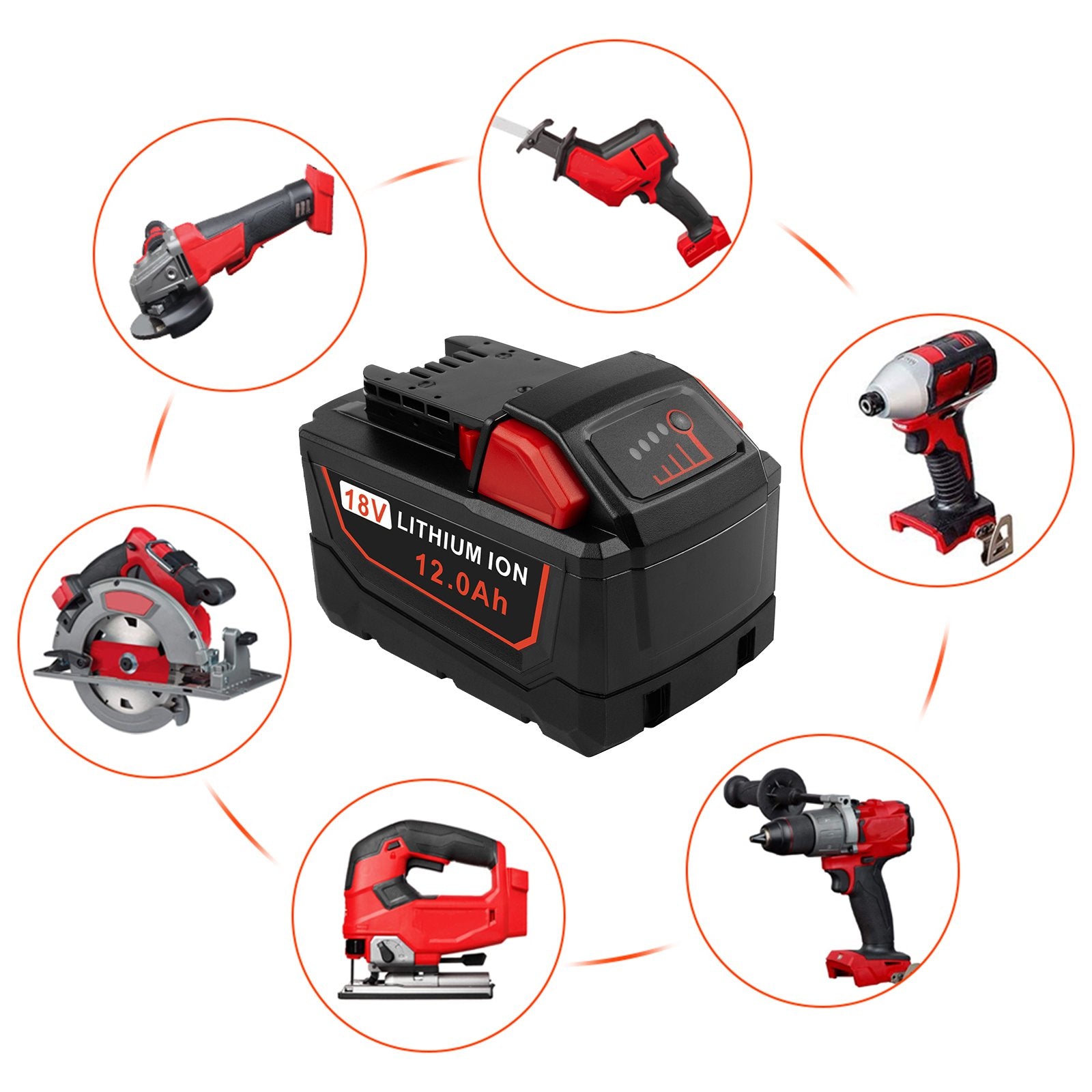 Milwaukee 12ah 18v online battery