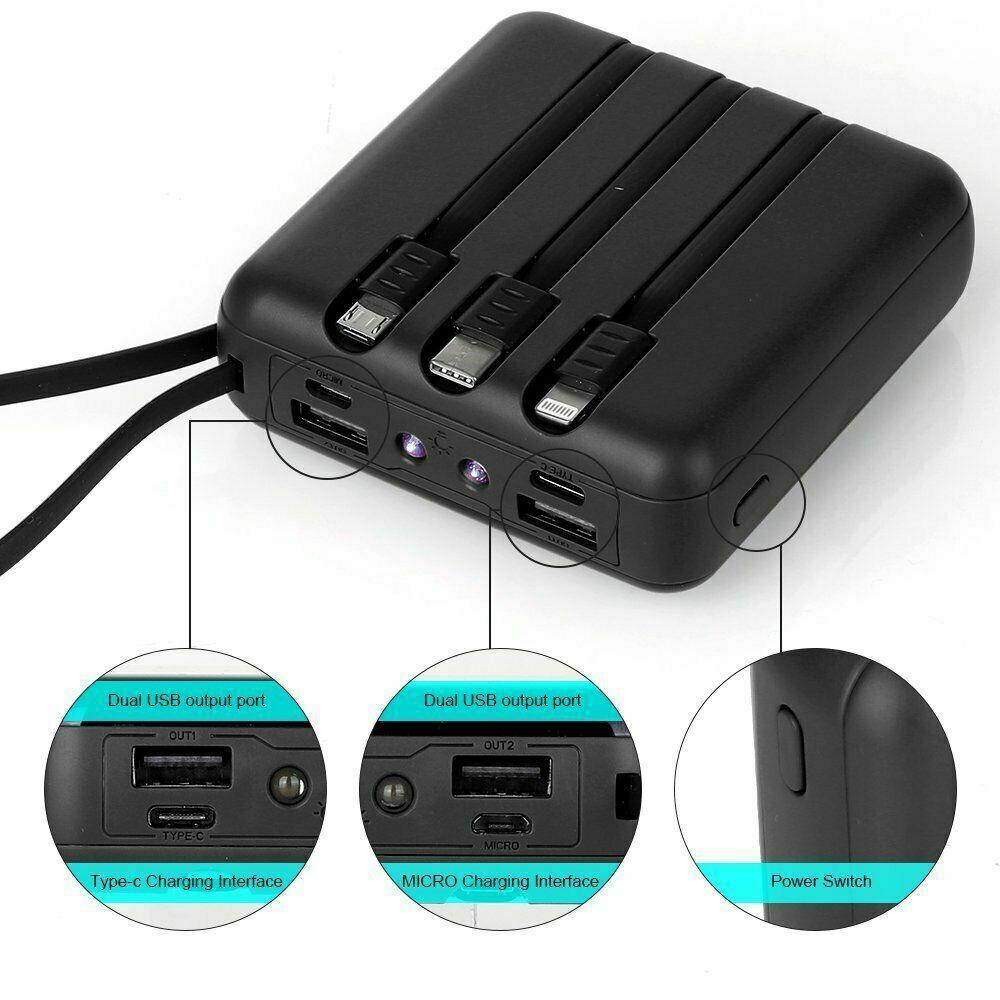 Portable 900000mAh Power Bank Mini USB Pack LED Battery Charger For Mobile Phone - Office Catch