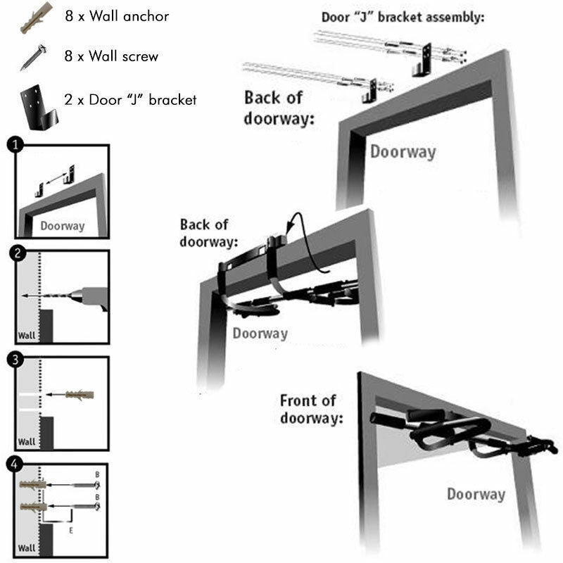 Portable Pull Up Abs Exercise Doorway Fitness - Office Catch