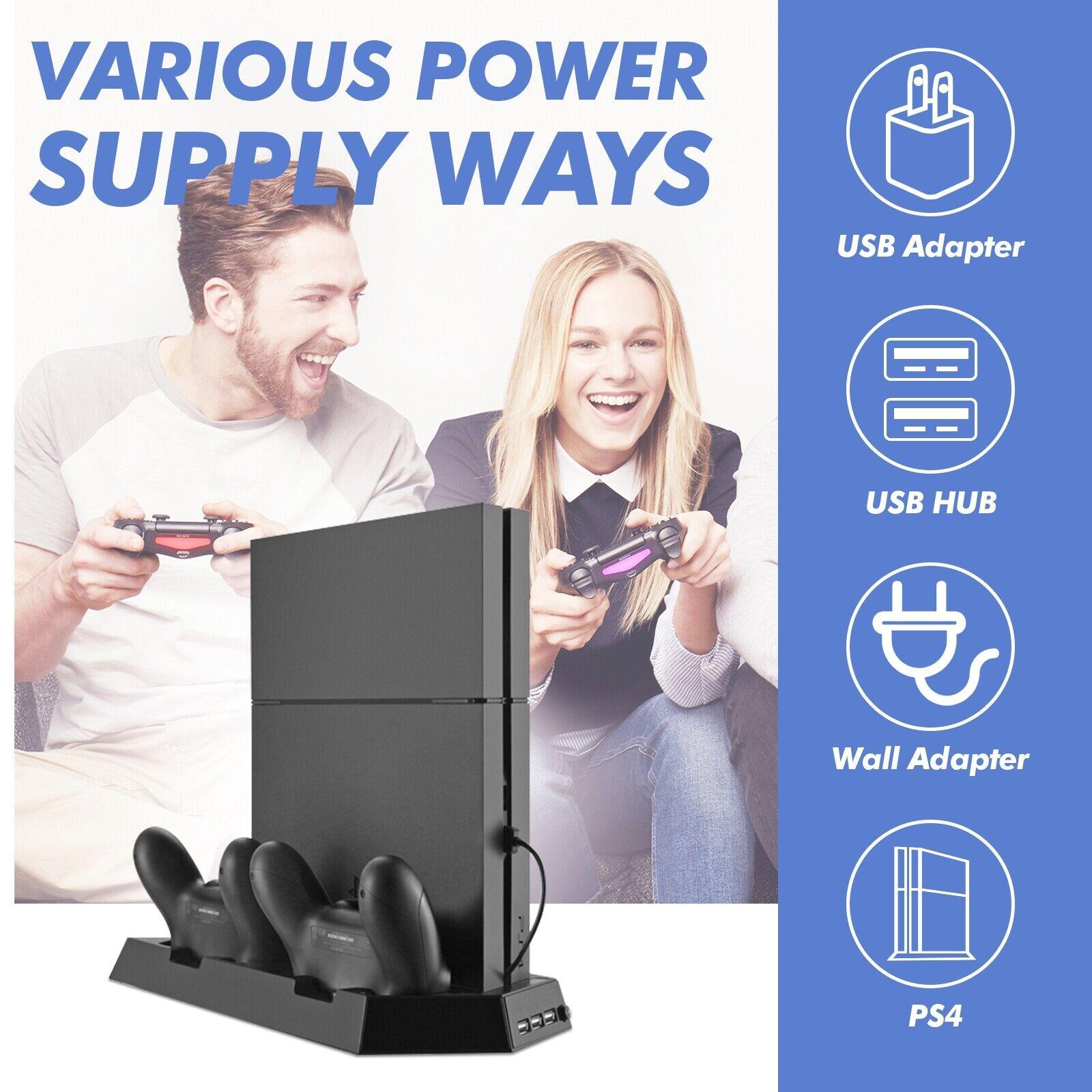 PS4 Stand Cooling Fan for PlayStation PS4 Dual Controller Charging Dock Vertical - Office Catch