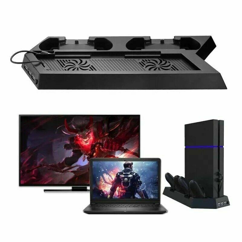 PS4 Stand Cooling Fan for PlayStation PS4 Dual Controller Charging Dock Vertical - Office Catch