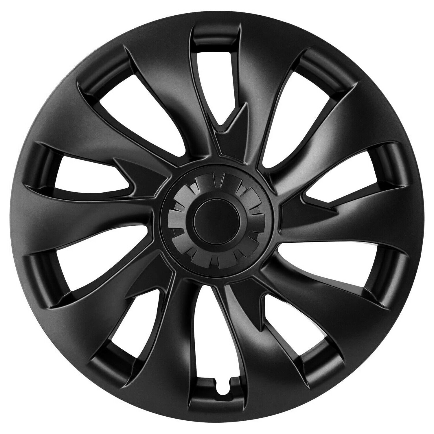 Set of 4 Tesla Model 3 Wheel 18" Hub Cap Replacement Rim Cover - Matte Black - Office Catch