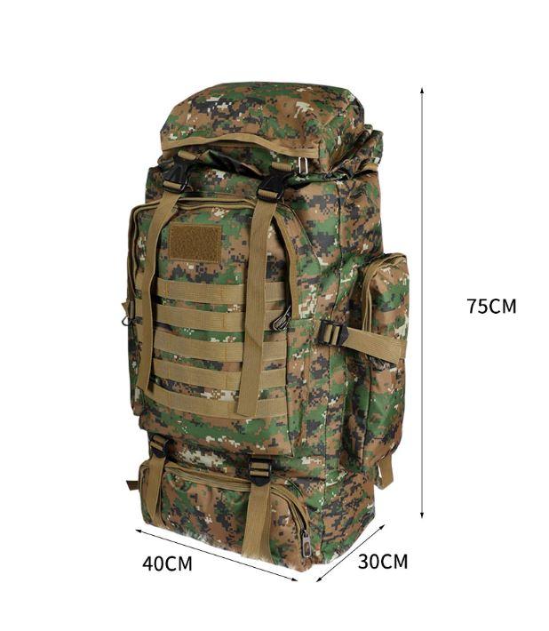 Tactical Military Backpack With 80 Liter Capacity For Hiking, Camping, Outdoors - Office Catch