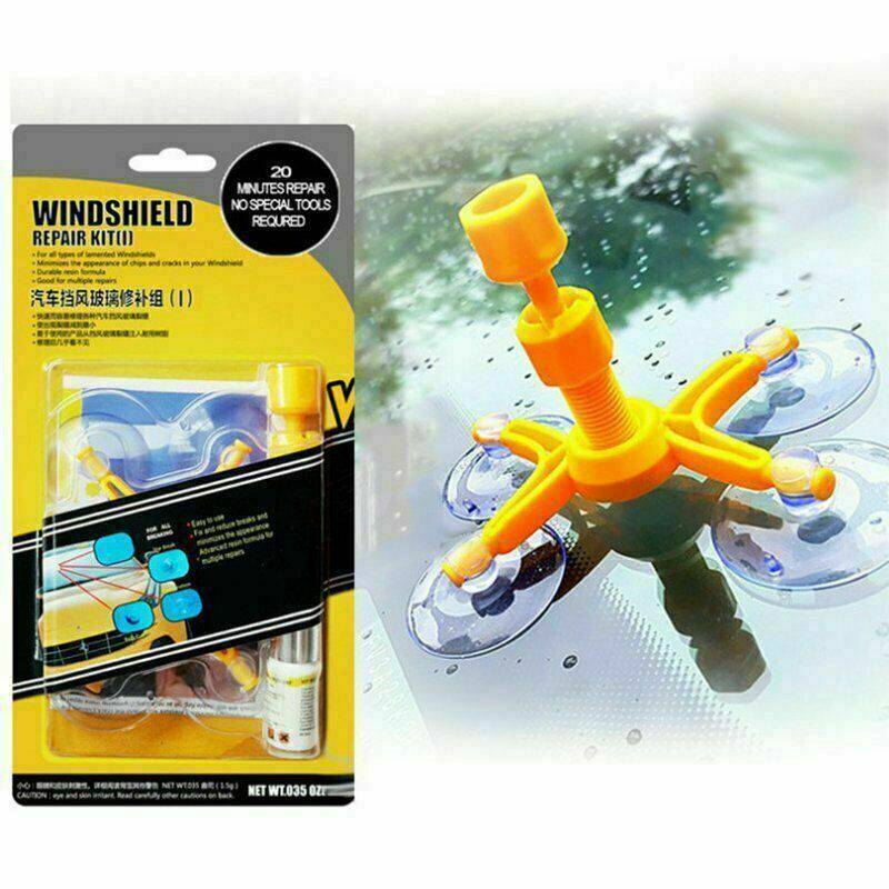 Windscreen Repair Kit Car Glass Chip Resin Cracked Fix Tool - Office Catch