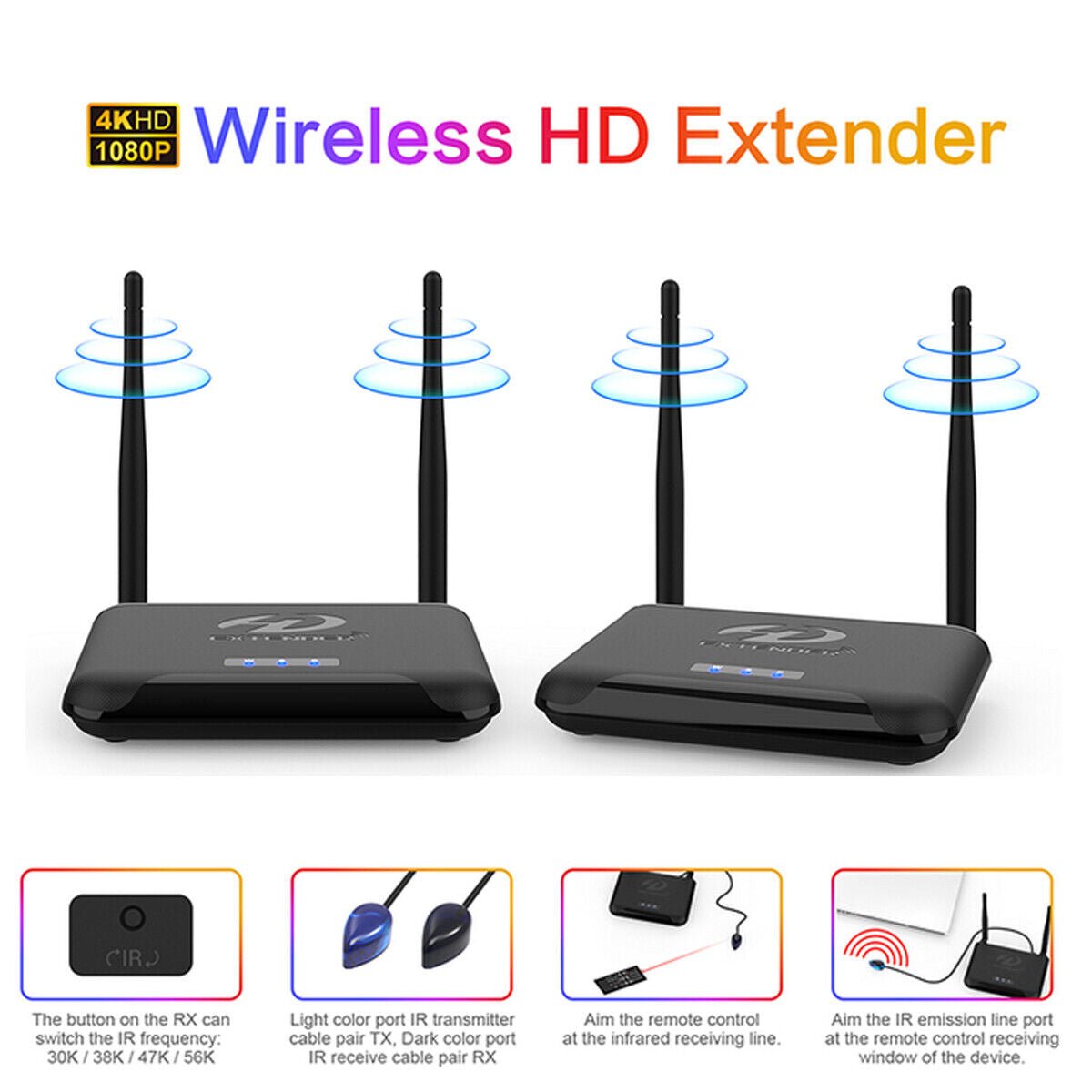 Wireless Audio Video Transmitter Receiver Adapter HDMI Extender HD - Office Catch